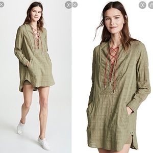 Rag & Bone Isla dusty green dress XS